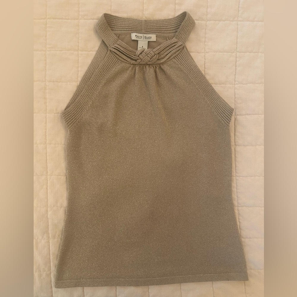 White House Black Market Sparkly Gold Top